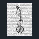 Skeleton on Unicycle Postcard<br><div class="desc">Fashion & Figurative</div>