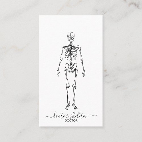 Skeleton orthopedic doctor business card