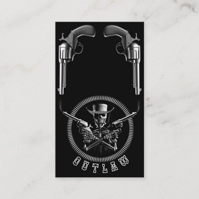 Skeleton Outlaw Business Card (Front)
