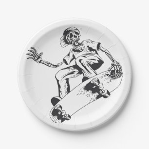 skeleton paper plates