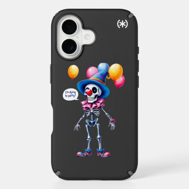  Skeleton Partygoer, Halloween, author Natasha Us  Speck iPhone Case (Front)