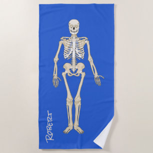 Skeleton Personalized Beach Towel