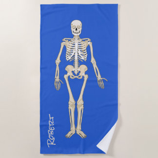 Skeleton Personalized Beach Towel