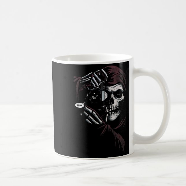 Skeleton Photographer Funny For Men Women  Coffee Mug (Right)