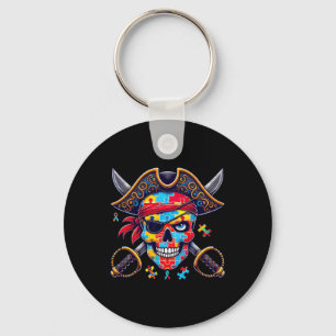 Skeleton Pirate Skull Halloween Mens Womens Kids Keychain