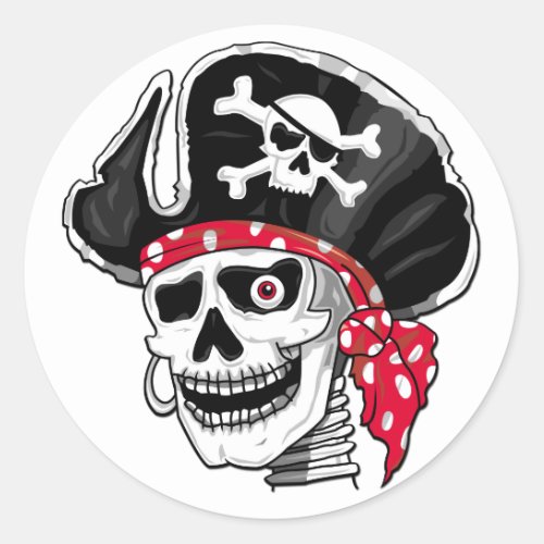 Skeleton Pirate Stickers