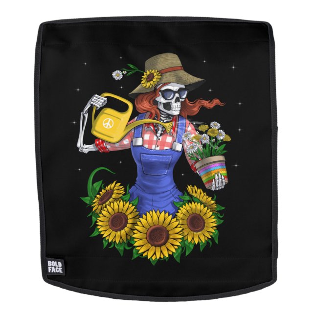 Skeleton Plants Gardener Backpack (Removable Face)