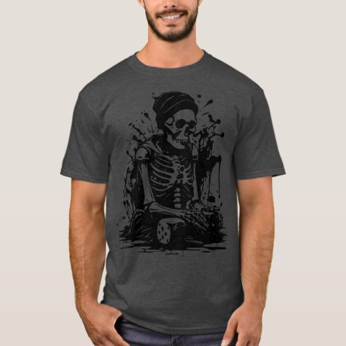 skeleton play dice T_Shirt