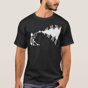 Skeleton Playing a Horn Making Music T-Shirt
