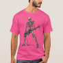 Skeleton Playing Bass for Bassist and Bass Guitar  T-Shirt