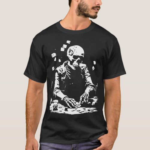 skeleton playing dice T_Shirt
