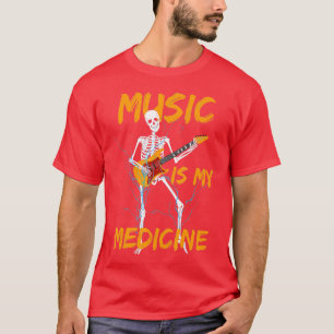 Skeleton Playing Guitar Music Lover Funny Gift  T-Shirt