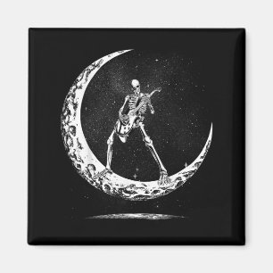 Skeleton Playing Guitar Rock And Roll Band For Men Magnet