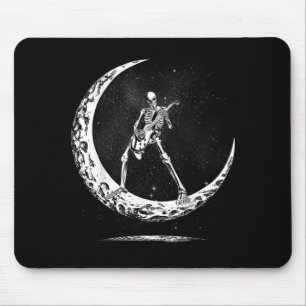 Skeleton Playing Guitar Rock And Roll Band For Men Mouse Pad