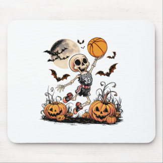 Skeleton Playing Sketll Halloween Men Boys Sketll  Mouse Pad