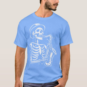 skeleton plays saxophone 2 T-Shirt