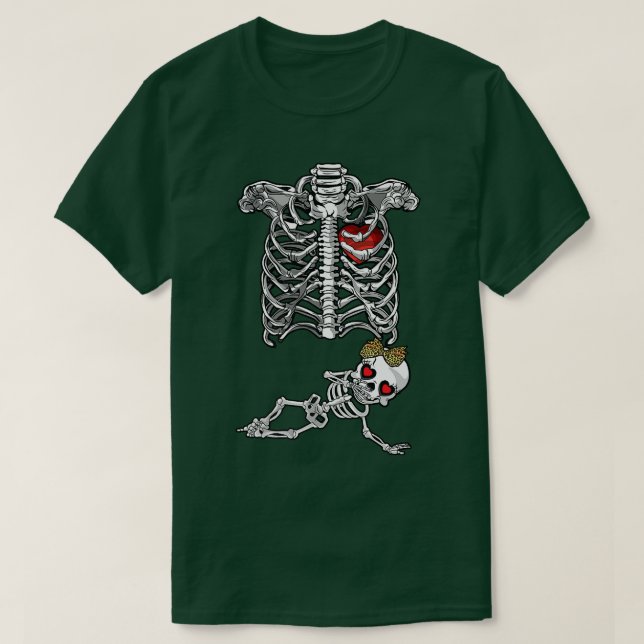 Skeleton Pregnancy Announcement Gifts First Time M T-Shirt (Design Front)
