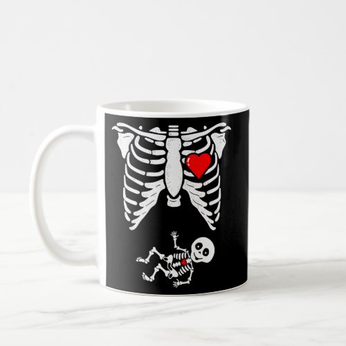 Skeleton Pregnancy Baby X_Ray Halloween Pregnant Coffee Mug