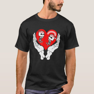 Skeleton Pregnancy Girl Twin X-Ray Pregnant Hallow T-Shirt