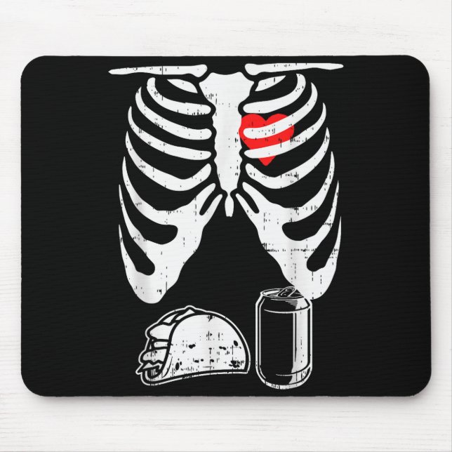Skeleton Pregnancy Taco Beer Xray Halloween Soon D Mouse Pad (Front)