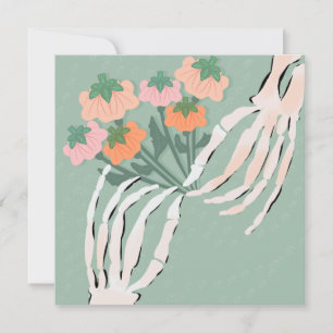 Skeleton Pumpkin Bouquet Halloween Bridal Shower