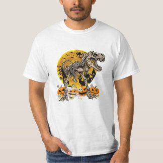 Skeleton Pumpkin Funny T-Shirt