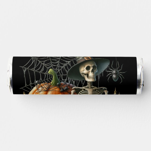 Skeleton Pumpkins Halloween Breath Savers® Mints (Front)