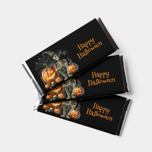 Skeleton Pumpkins Halloween Hershey's Bar Favors