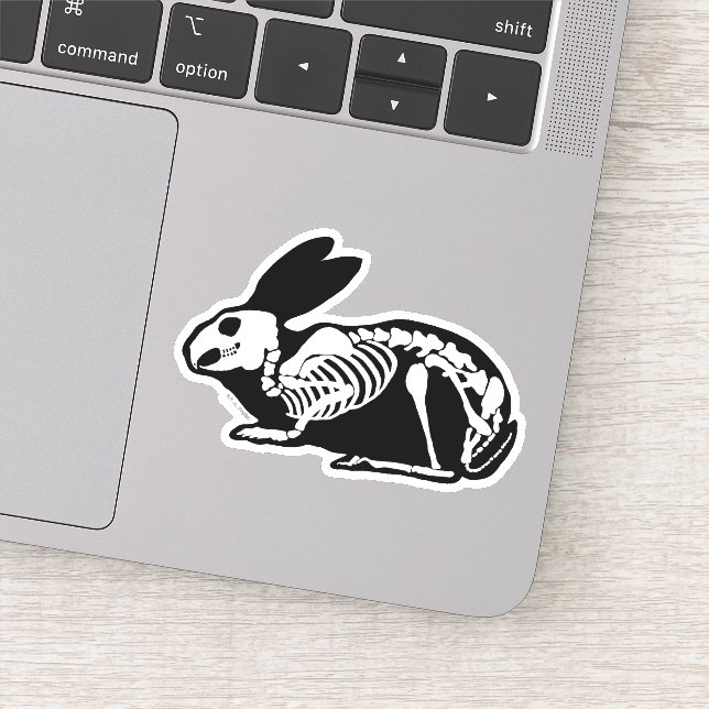 Skeleton Rabbit Sticker (Detail)