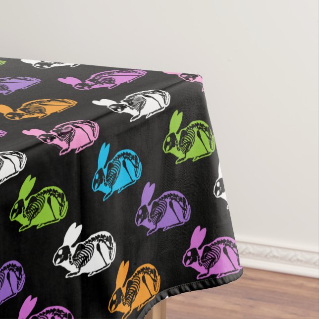 Skeleton Rabbits Pattern Tablecloth (In Situ)