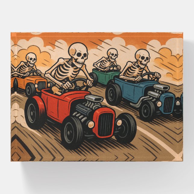 Skeleton Race Paperweight (Front)