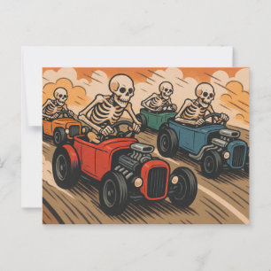 Skeleton Race Postcard