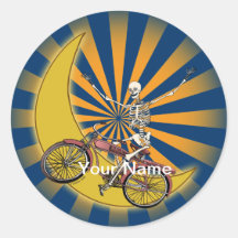 Skeleton rays Bicycle Square Sticker
