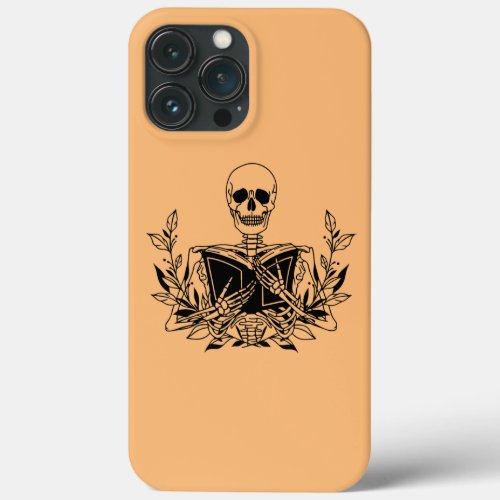 Skeleton Reading Book Bookworm Reader Funny Gift  iPhone 13 Pro Max Case