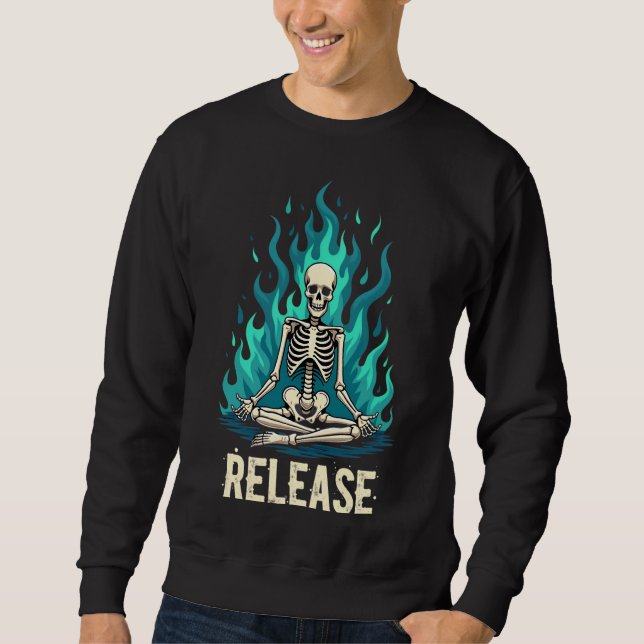 Skeleton Release Transgen Meditation Sweatshirt De (Front)