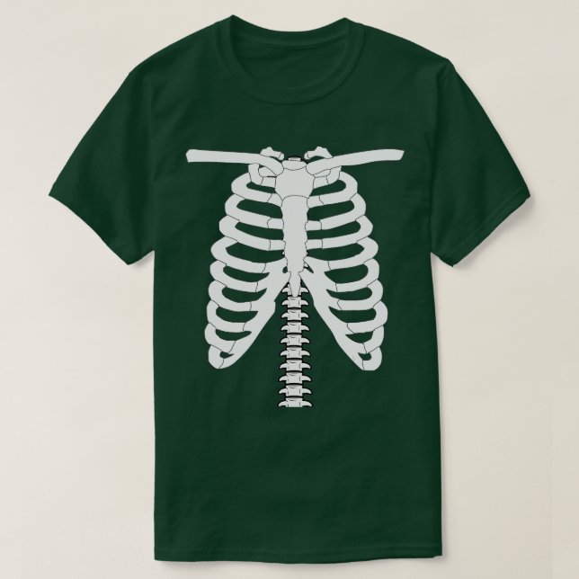 Skeleton Rib Cage Halloween Costume  T-Shirt (Design Front)