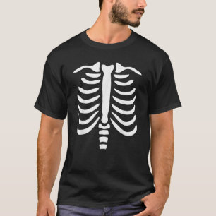 Skeleton Rib cage Halloween T Shirt Costume Men s 