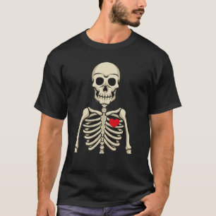 Skeleton Rib Cage Heart X-Ray Adults Kids Funny T-Shirt