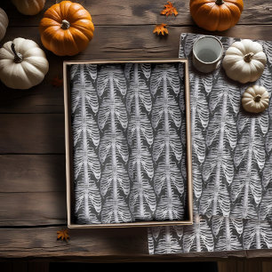 Skeleton Rib Cage Pattern Halloween Tissue Paper