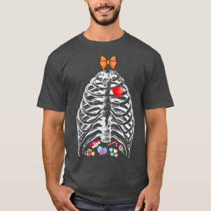 Skeleton Rib Cage Suit Party Halloween Candys For  T-Shirt