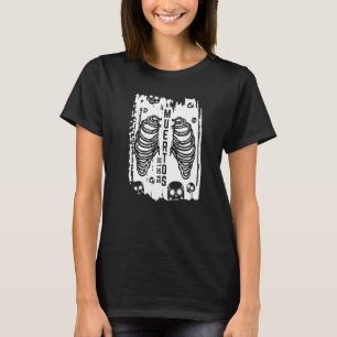 Skeleton Ribcage Dia De Los Muertos Halloween T-Shirt