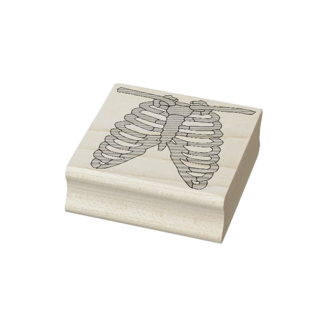 Skeleton ribs 2 illustration art stamp (Stamp)