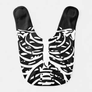 Skeleton Ribs Costume Baby Bib
