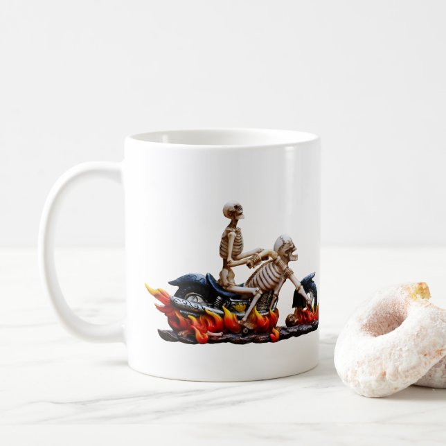 Skeleton Rider Coffee Mug (With Donut)