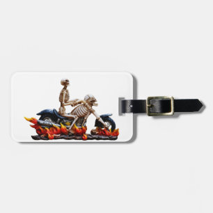 Skeleton Rider Luggage Tag