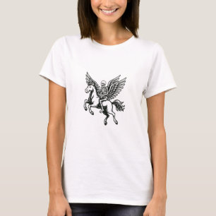 Skeleton Rider on Winged Horse T-Shirt