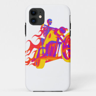 Skeleton Riding a Motorcycle iPhone 11 Case