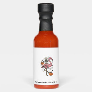 Skeleton Riding Flamingo Halloween Candy Shirt_1 Hot Sauces