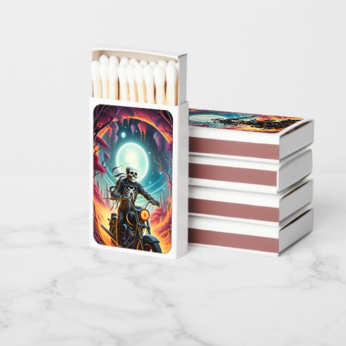 Skeleton Riding through the fire cave Matchboxes