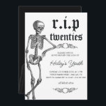 Skeleton RIP Twenties 20s Funny 30th Birthday Invitation<br><div class="desc">Get ready to celebrate in style with our Skeleton RIP Twenties 20s Funny 30th Birthday Invitation! This uniquely designed invitation combines an eerie yet funny theme, perfect for marking the transition from the wild twenties to the fabulous thirties. With a playful skeleton graphic and the cheeky phrase “r.i.p Twenties” this...</div>